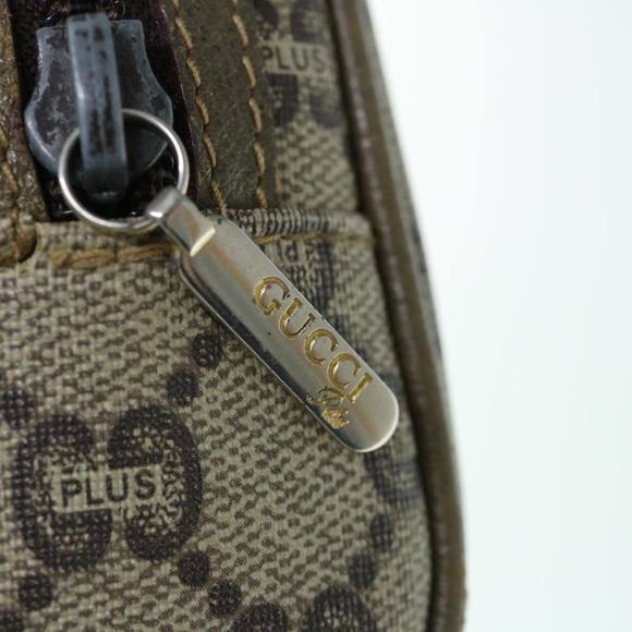 GUCCI GG Plus Supreme Clutch Bag PVC Leather Beige Auth 62976 - Picture 7 of 16